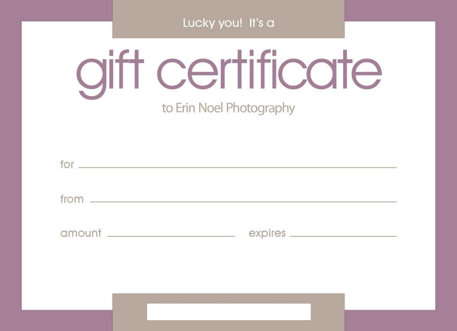 Gift Certificate Template Publisher