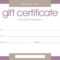 Certificates: Stylish Free Customizable Gift Certificate regarding Gift Certificate Template Publisher