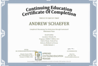 Ceu Certificate Of Completion Template Sample within Ceu Certificate Template