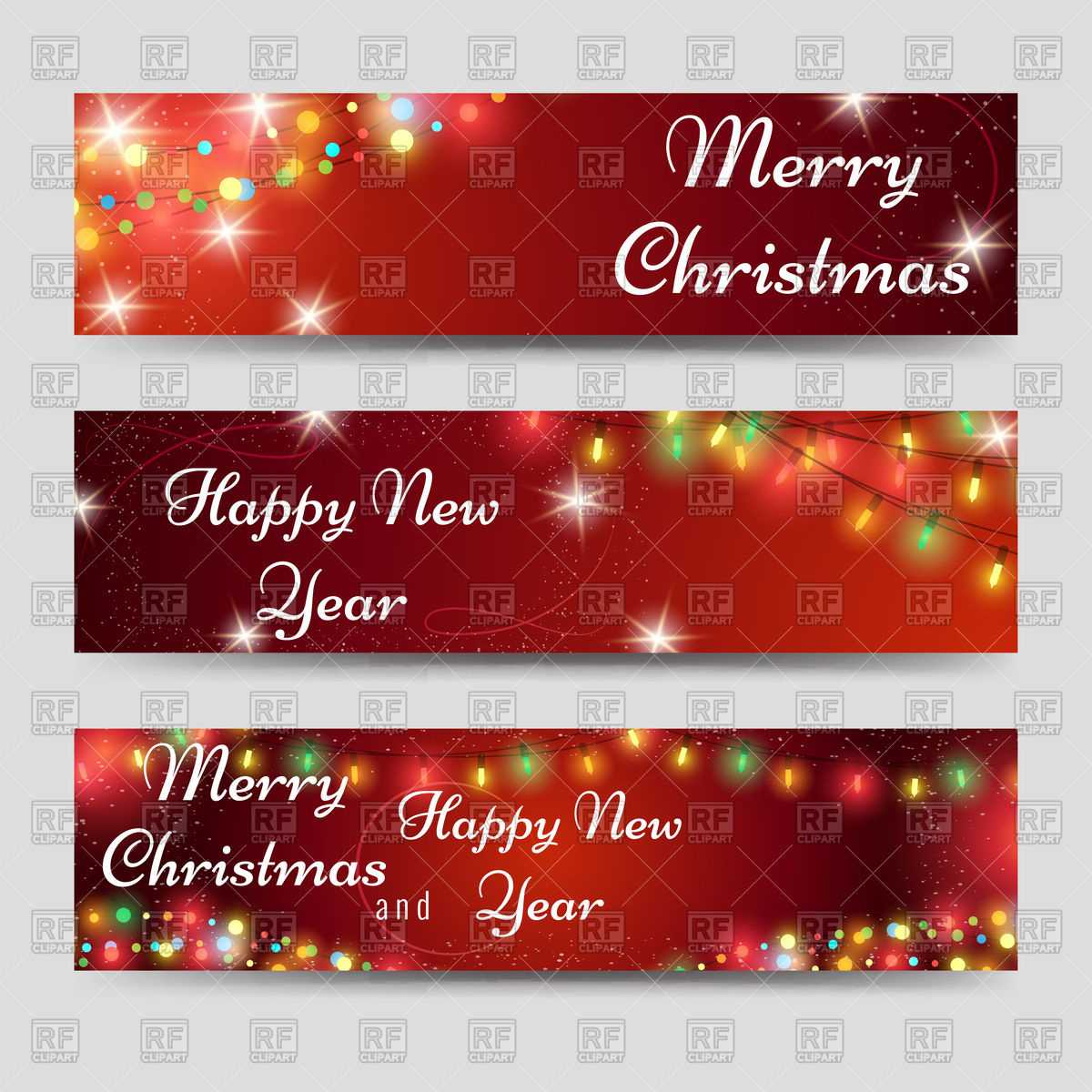 Christmas And New Year Banners Template Stock Vector Image For Merry Christmas Banner Template