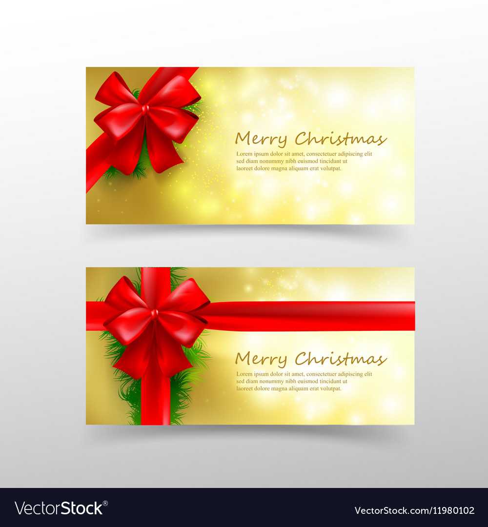 Christmas Card Template For Invitation And Gift For Present Card Template