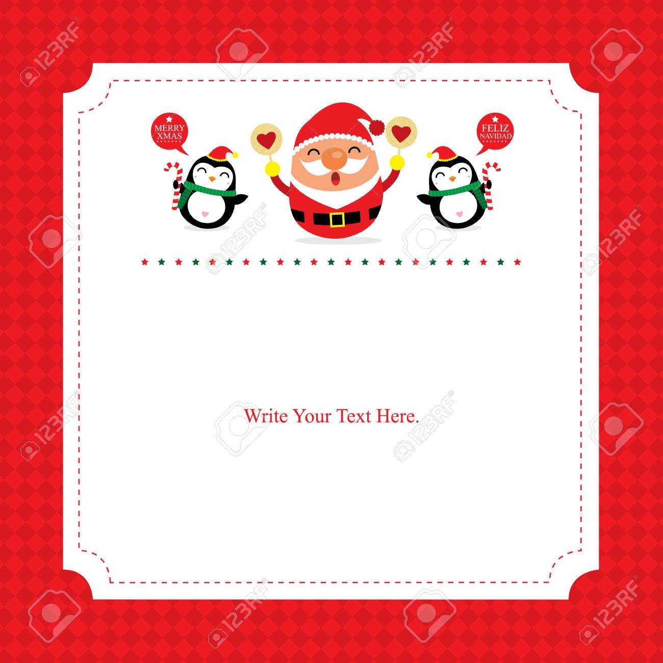 Christmas Card Template Santa Claus Within Happy Holidays Card Template