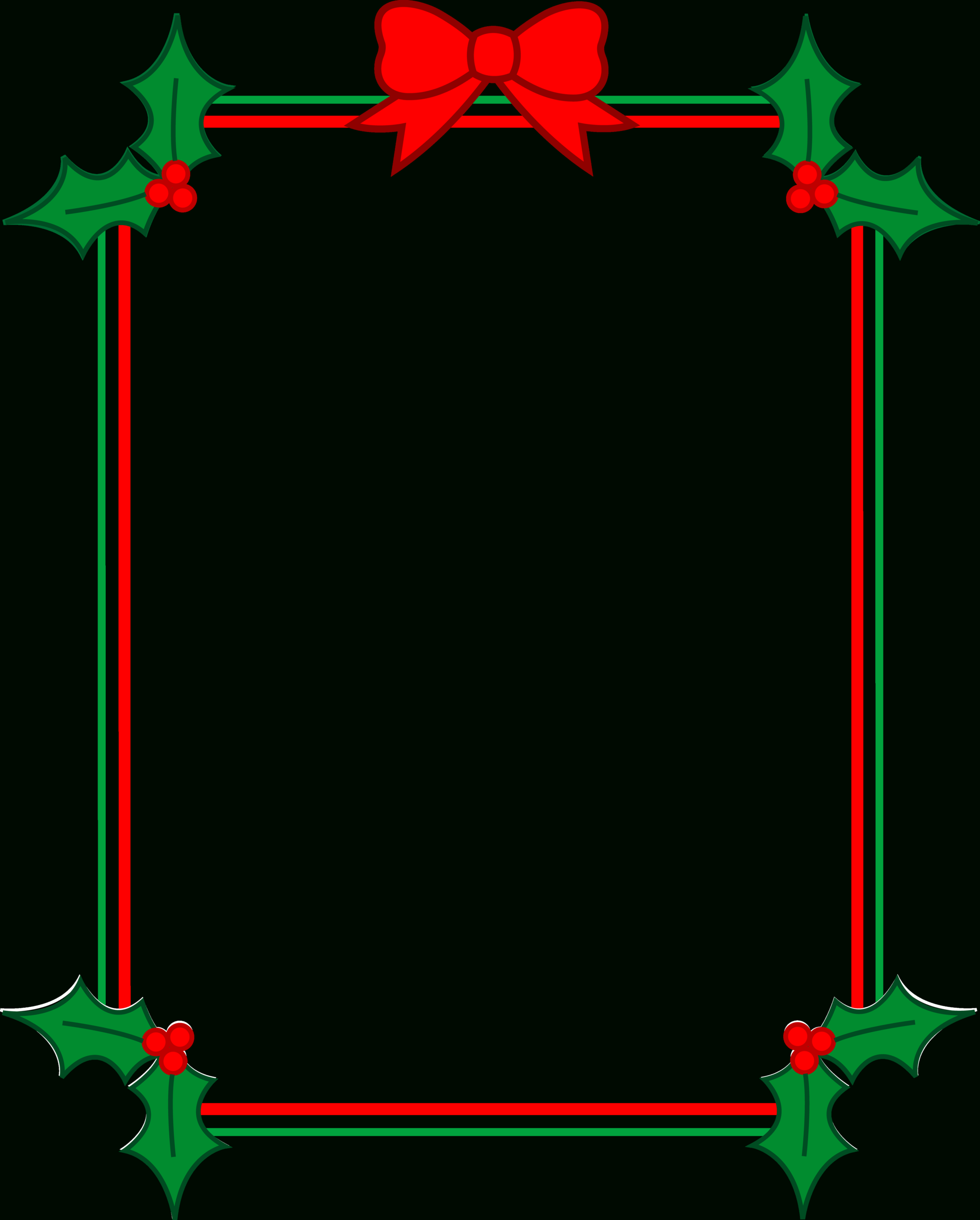 Christmas Clip Art Borders For Word Documents | Clipart With Christmas Border Word Template