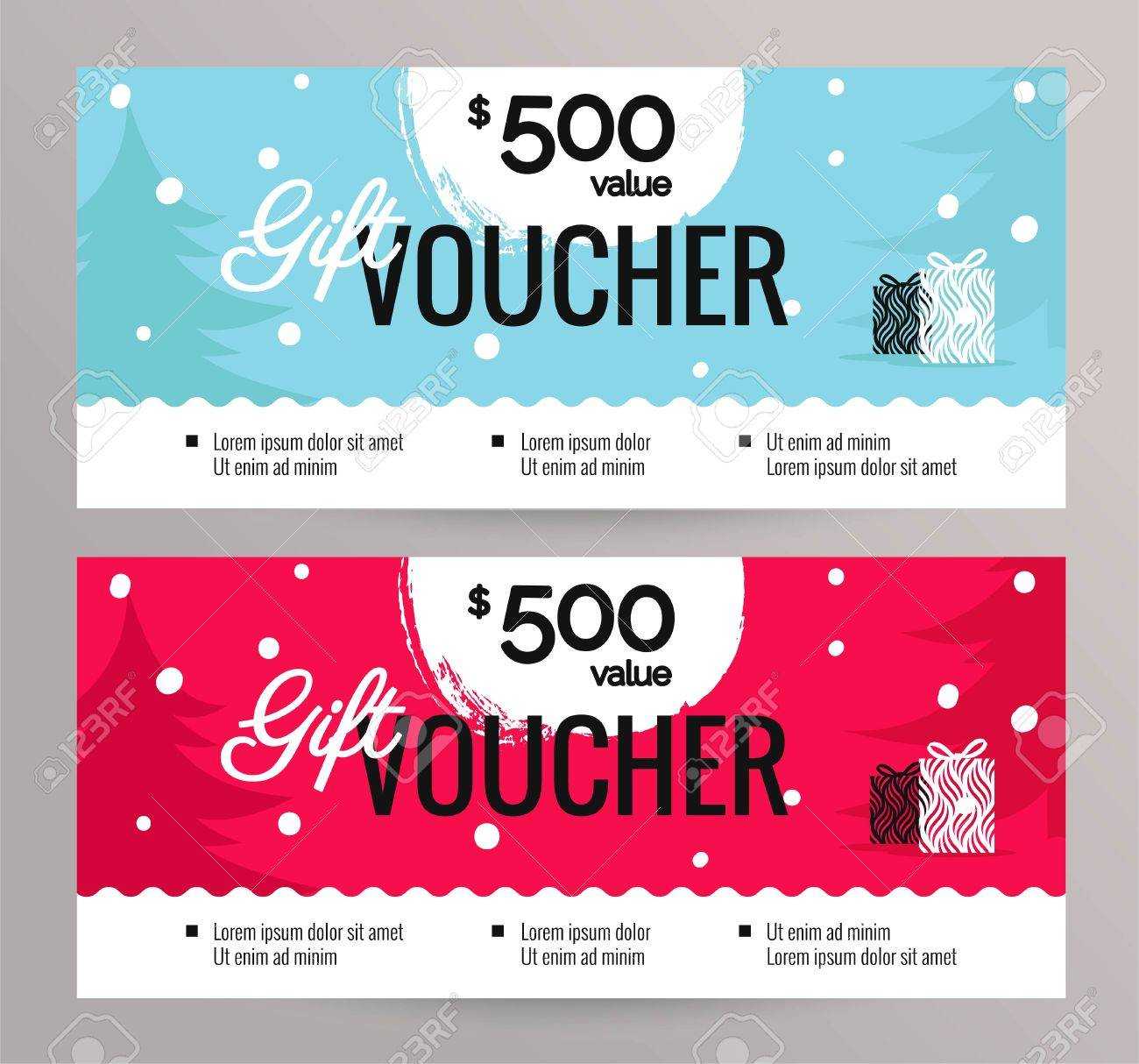 Christmas Gift Voucher Coupon Discount. Gift Certificate Template.. In Magazine Subscription Gift Certificate Template
