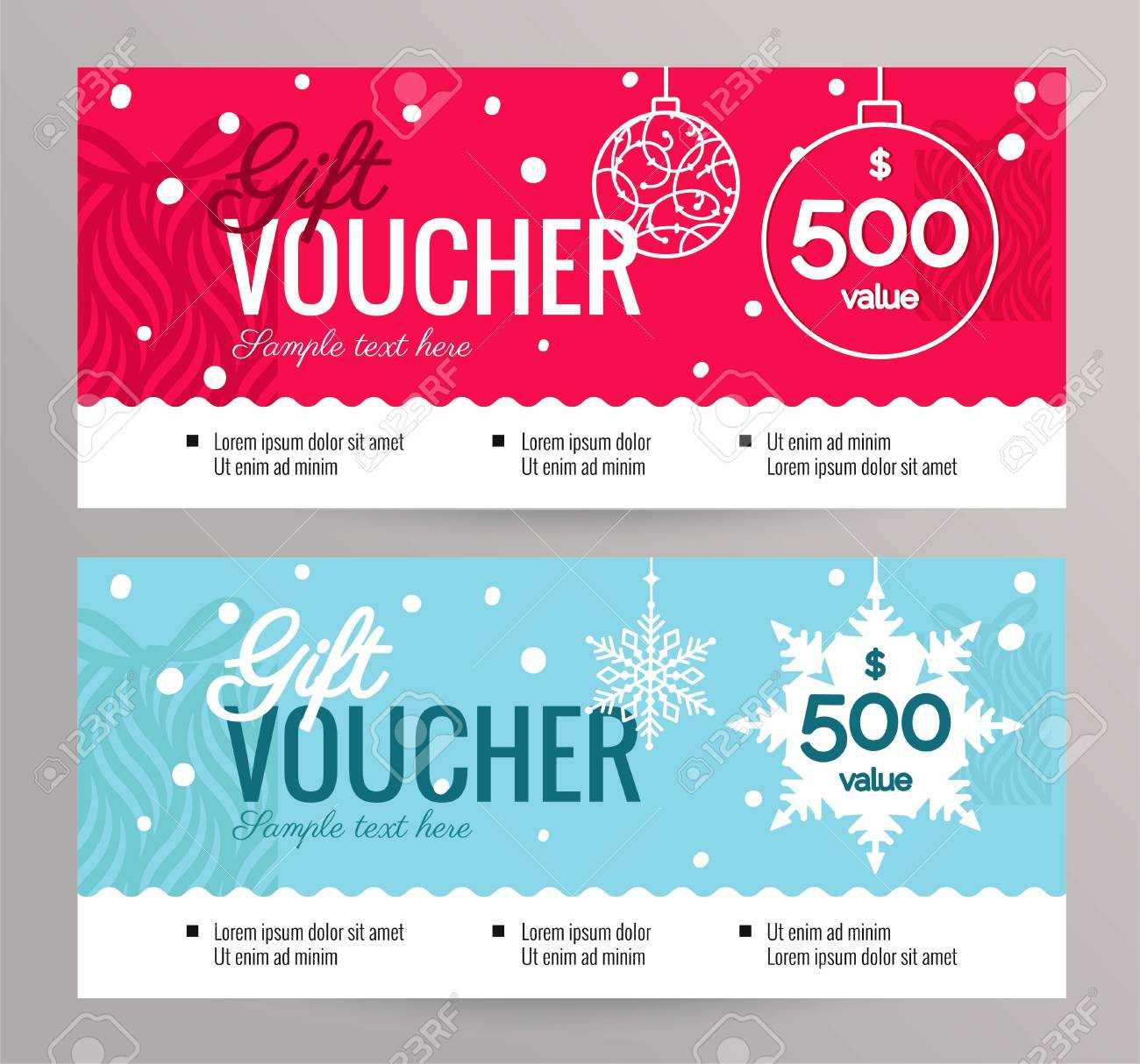 Christmas Gift Voucher Coupon Discount. Gift Certificate Template.. In Merry Christmas Gift Certificate Templates
