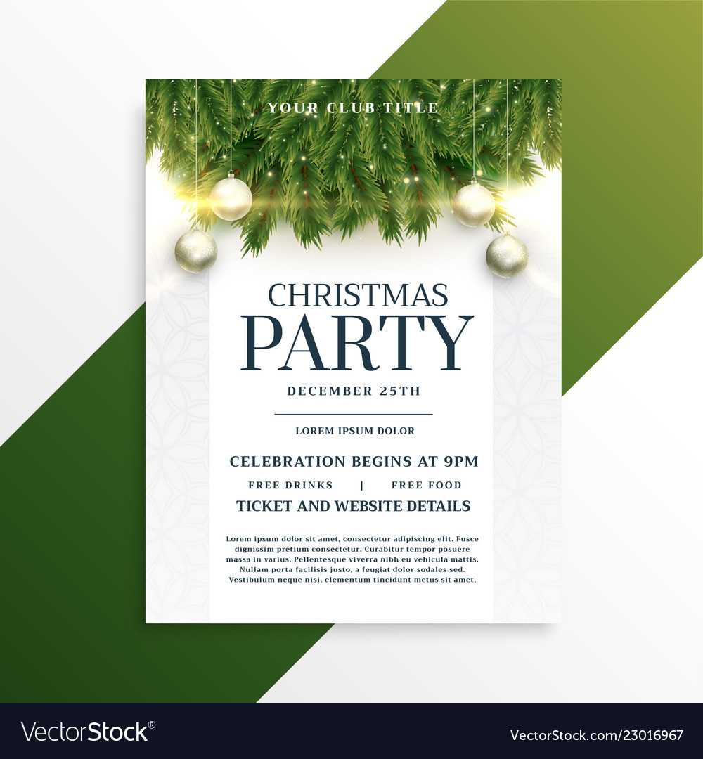 Christmas Holiday Party Flyer Design Template Regarding Christmas Brochure Templates Free