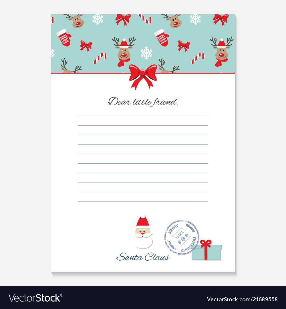 Christmas Letter From Santa Claus Template Regarding Blank Letter From Santa Template