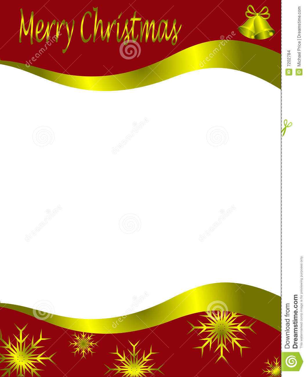 Christmas Letter Template Stock Vector. Illustration Of Gold Inside Christmas Note Card Templates