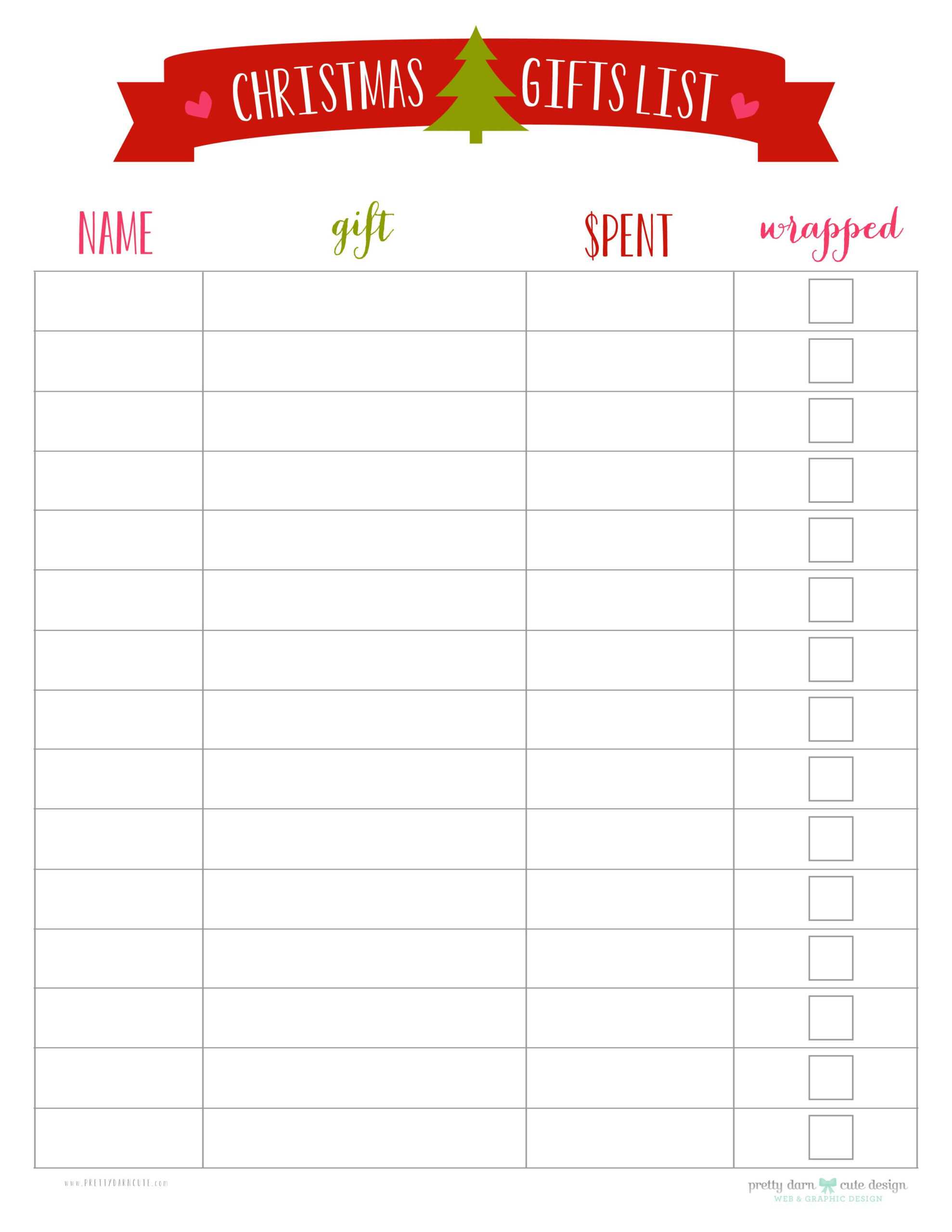 Christmas List Printable, In Case I Decide To Feel Organized With Regard To Christmas Card List Template