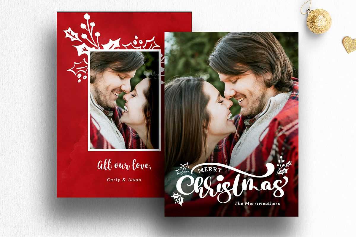 Christmas Photo Card Template Photoshop| 013 Within Christmas Photo Card Templates Photoshop
