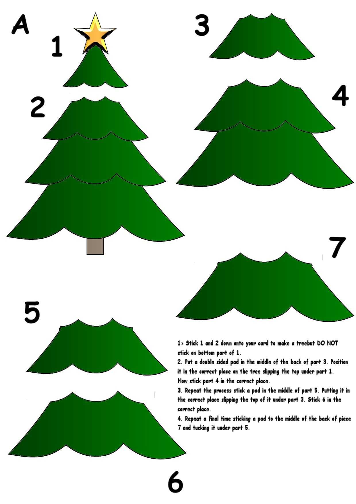 Christmas Tree | Christmas Tree Template, Xmas Crafts With Regard To 3D Christmas Tree Card Template