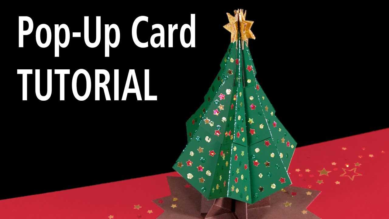 Christmas Tree Pop Up Card Tutorial Within 3D Christmas Tree Card Template