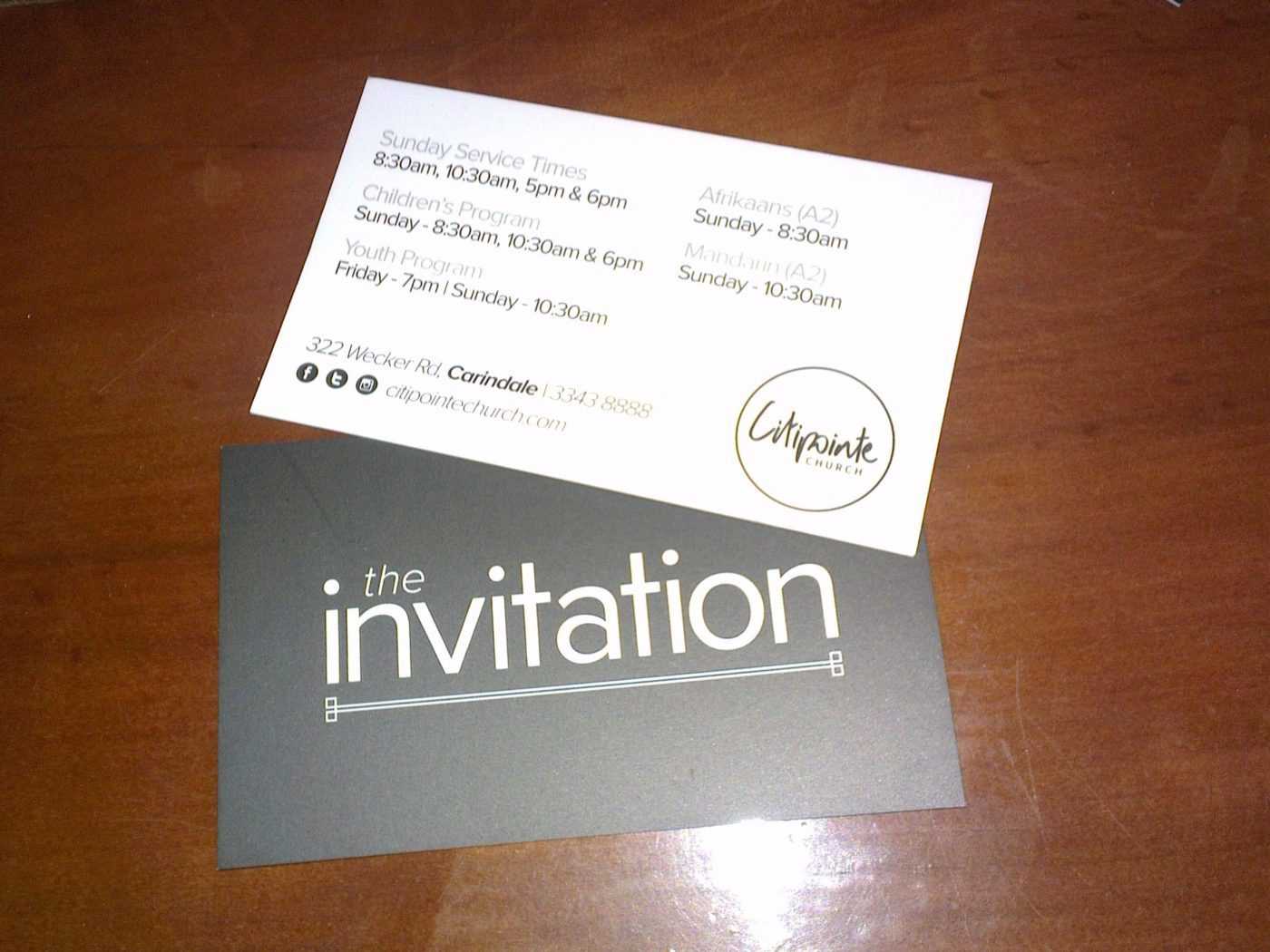 Church Invite Cards Template – Atlantaauctionco For Church Invite Cards Template