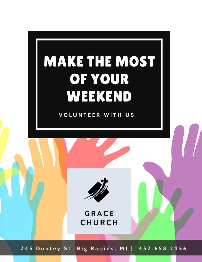 Church Weekend Volunteer Opportunities Flyer Template In Volunteer Brochure Template