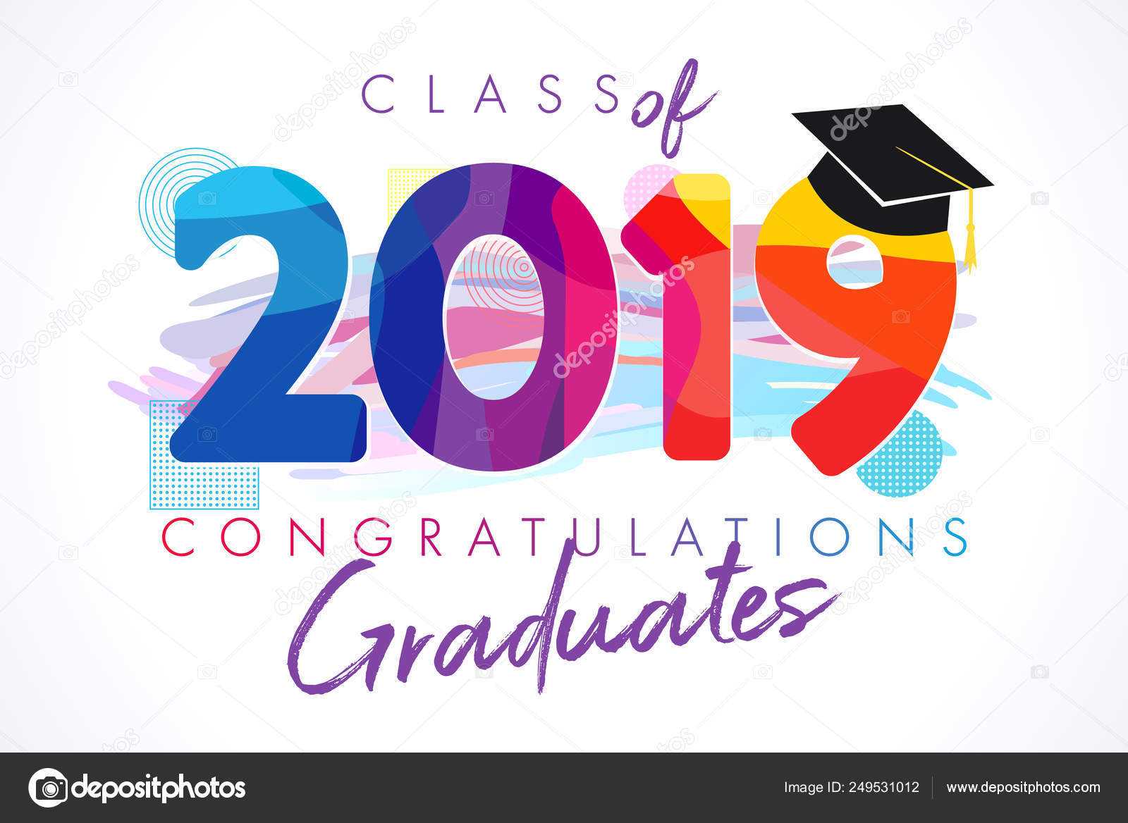 Class 2019 Year Graduation Banner Awards Concept Shirt Idea With Graduation Banner Template