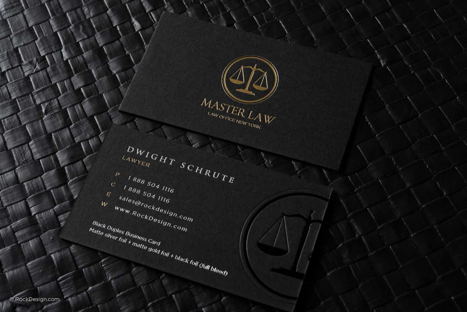 Classic Modern Black Duplex Attorney Business Card Template Regarding Lawyer Business Cards Templates