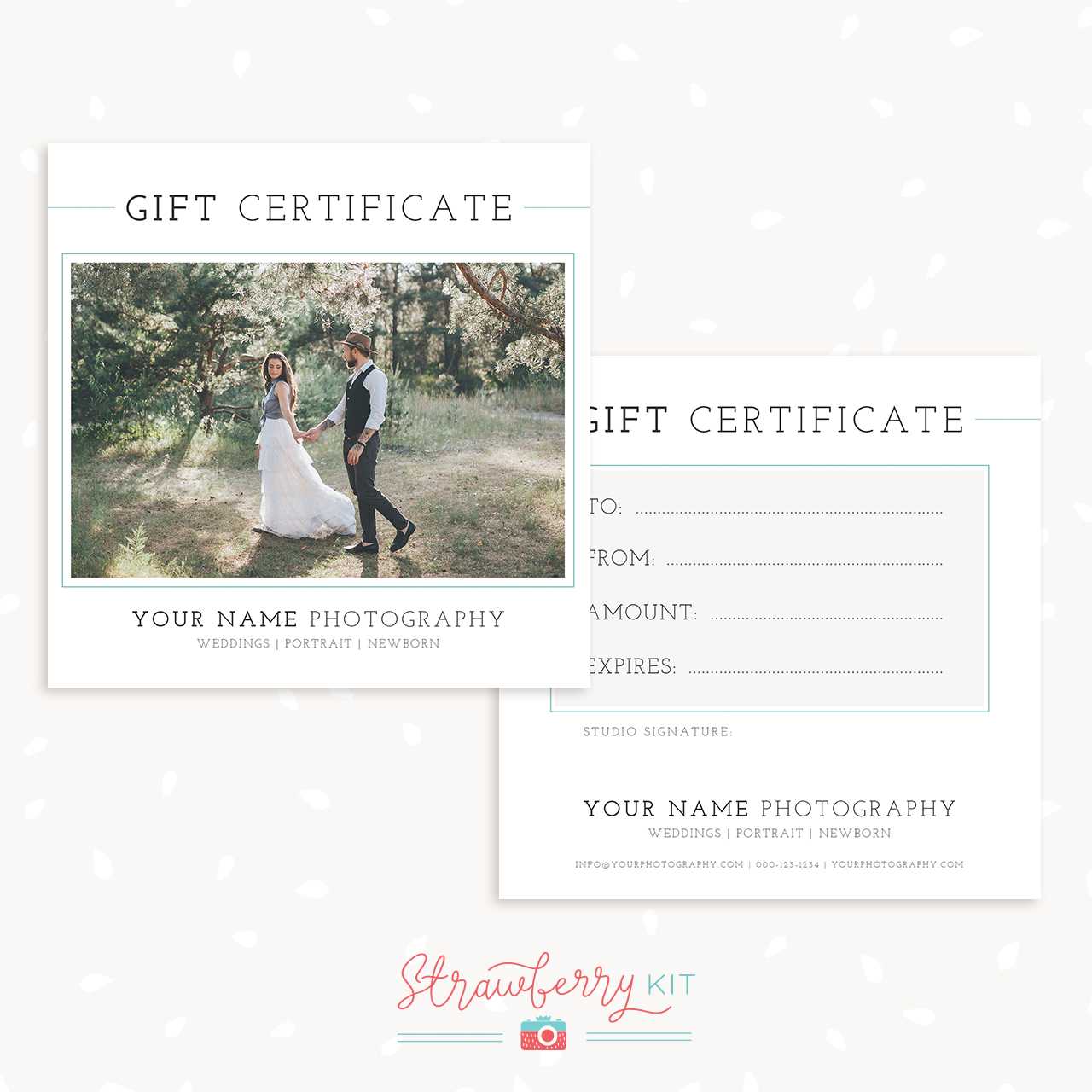 Classic Photography Gift Certificate Template – Strawberry Kit Within Free Photography Gift Certificate Template