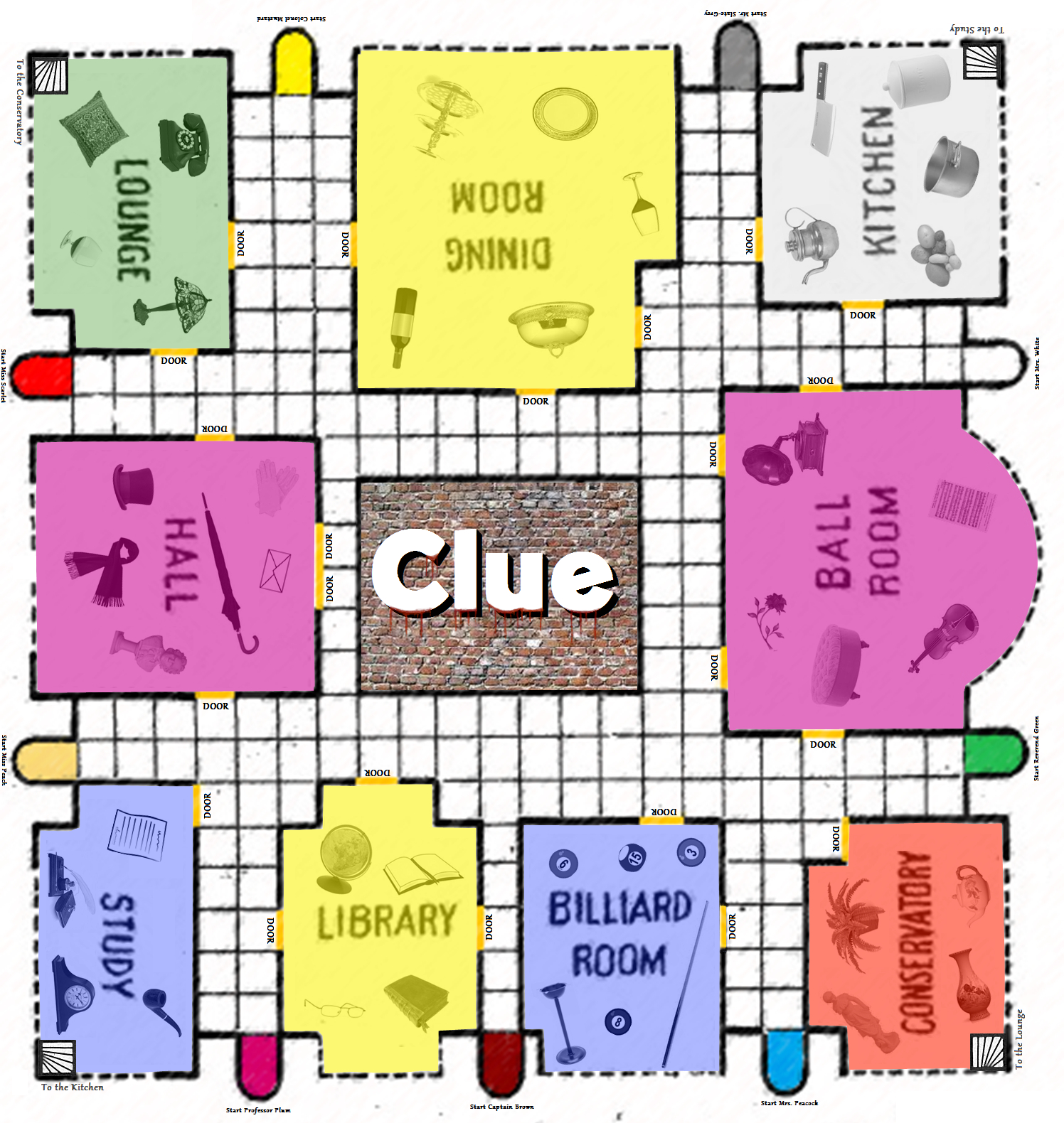 Clue Game Board Printable | Clue Games, Clue Board Game Pertaining To Clue Card Template