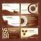 Coffee Business Card Template Vector Set Design throughout Coffee Business Card Template Free