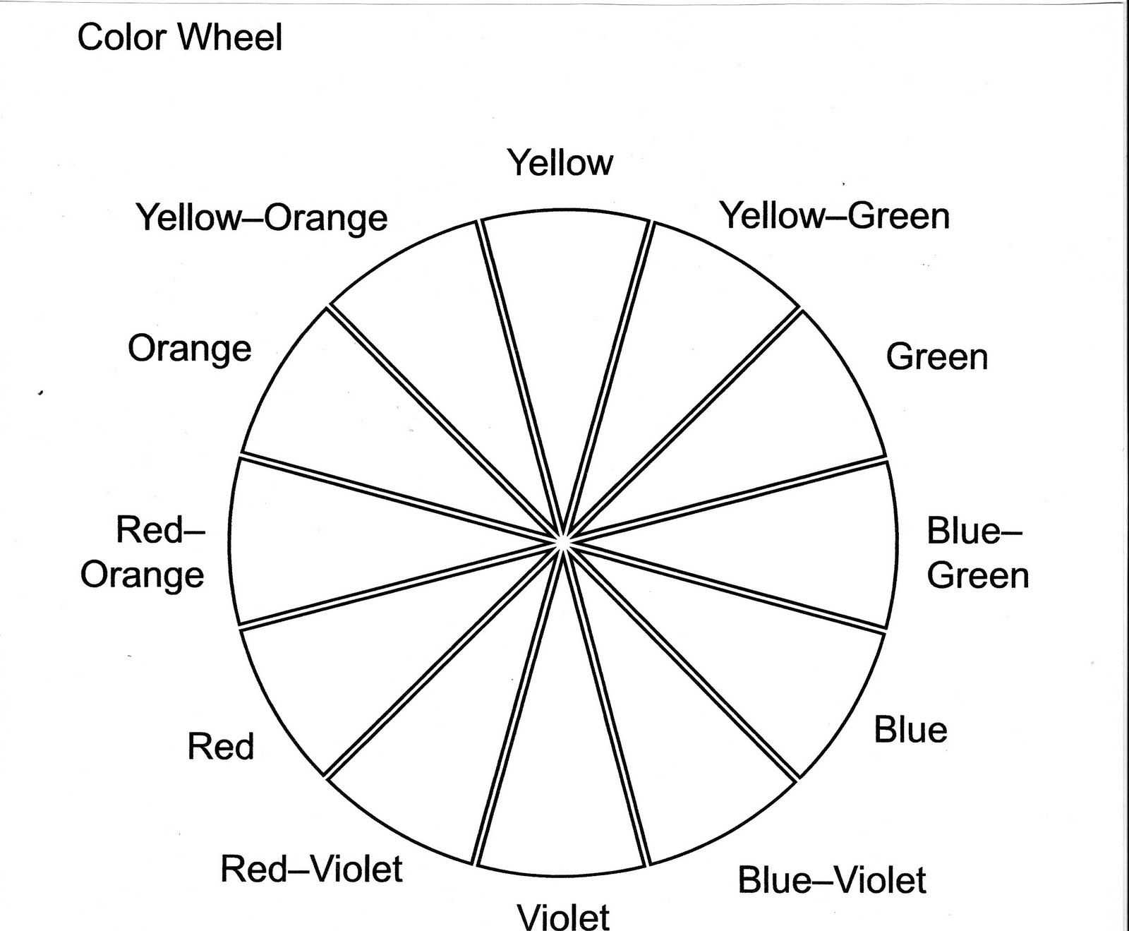 Color Wheel Worksheet Printable In 2019 | Color Wheel With Blank Color Wheel Template