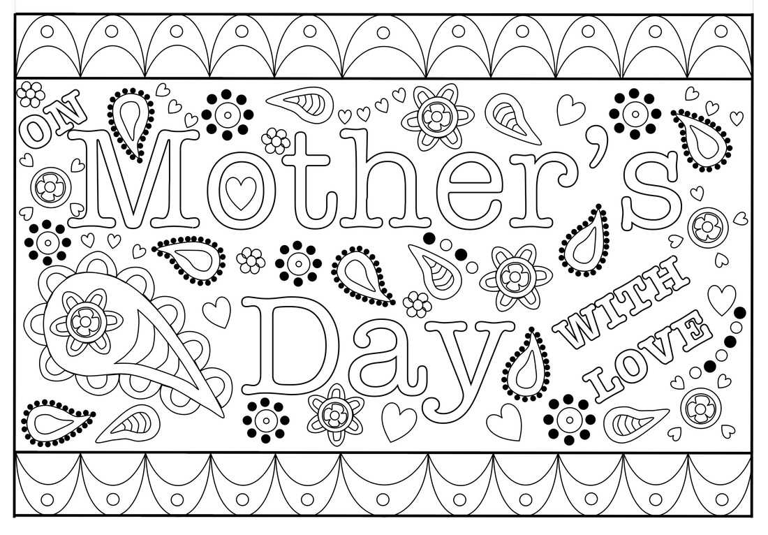 Colouring Mothers Day Card Free Printable Template With Mothers Day Card Templates