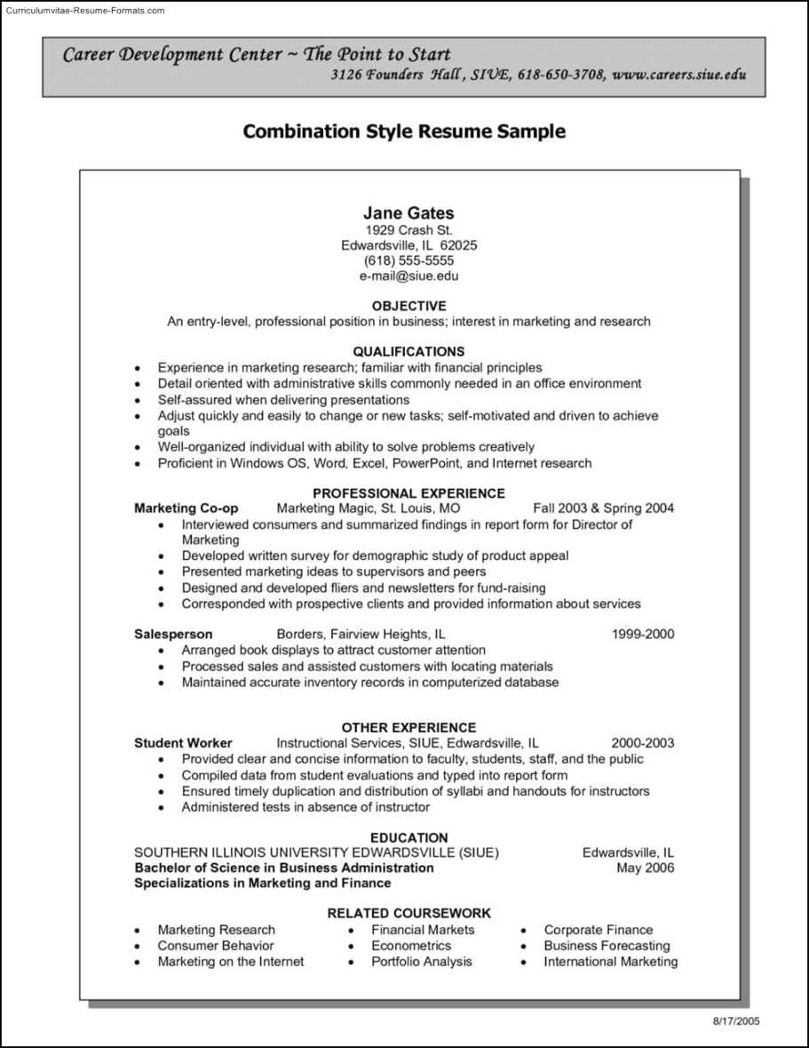 Combination Resume Template Word Free Samples Examples For Combination Resume Template Word