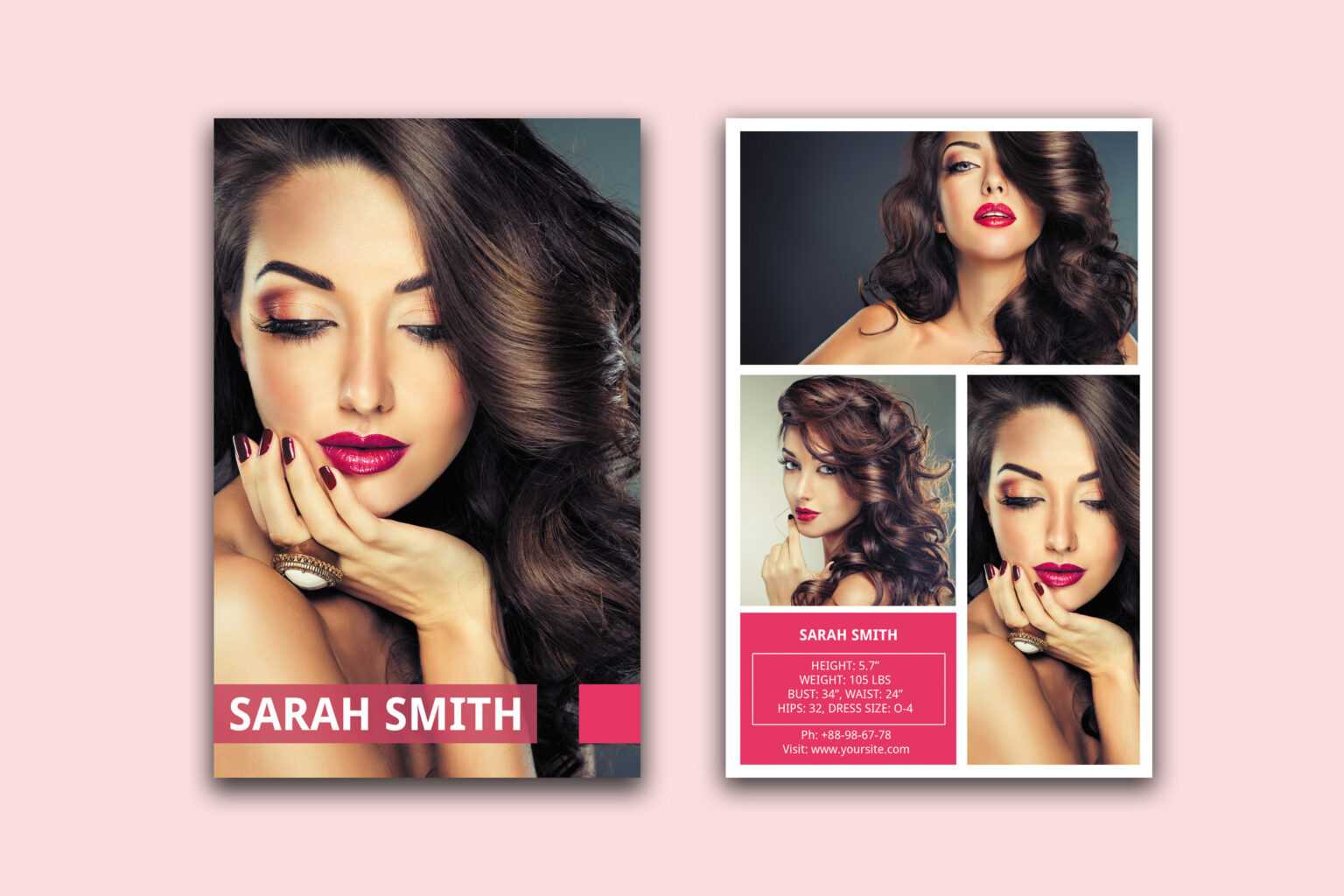 free comp card template free download