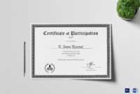 Conference Participation Certificate Template within Conference Participation Certificate Template