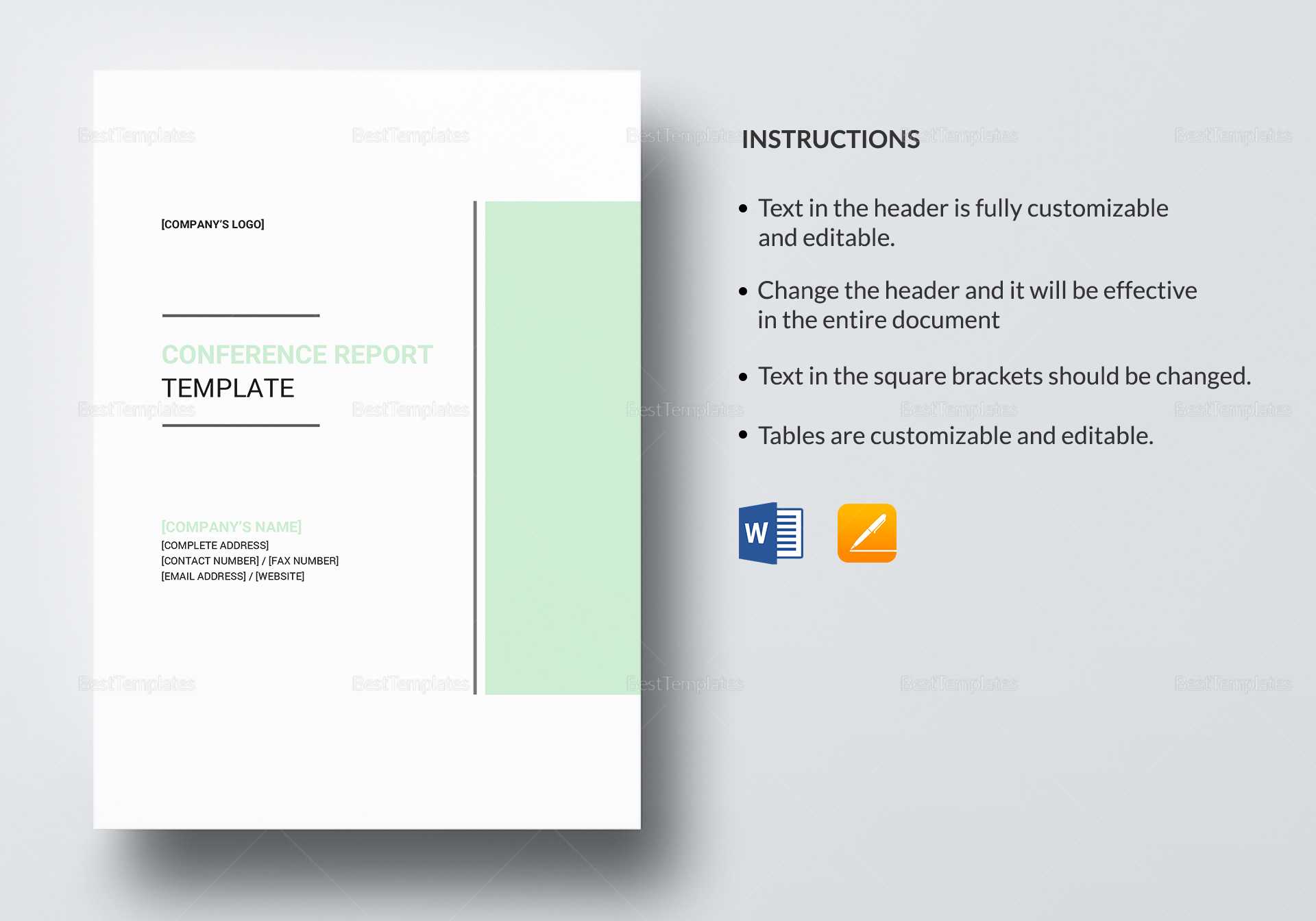 Conference Report Template Pertaining To Conference Report Template