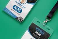 Conference Vip Entry Pass Id Card Template Psd | Id Card with Conference Id Card Template