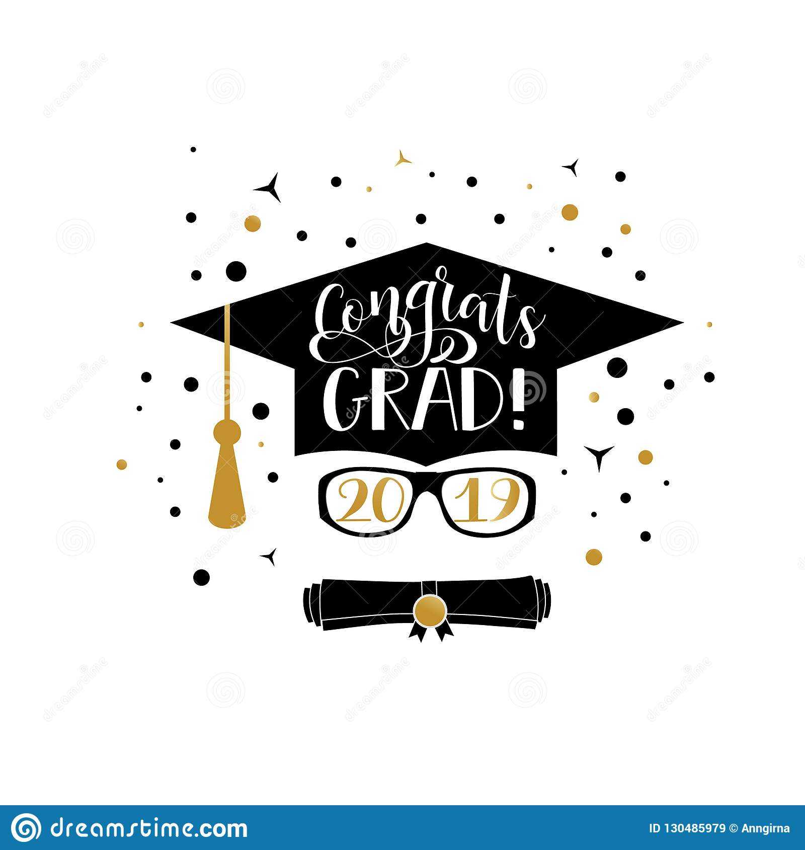 Congrats Grad 2019 Lettering. Congratulations Graduate Throughout Graduation Banner Template