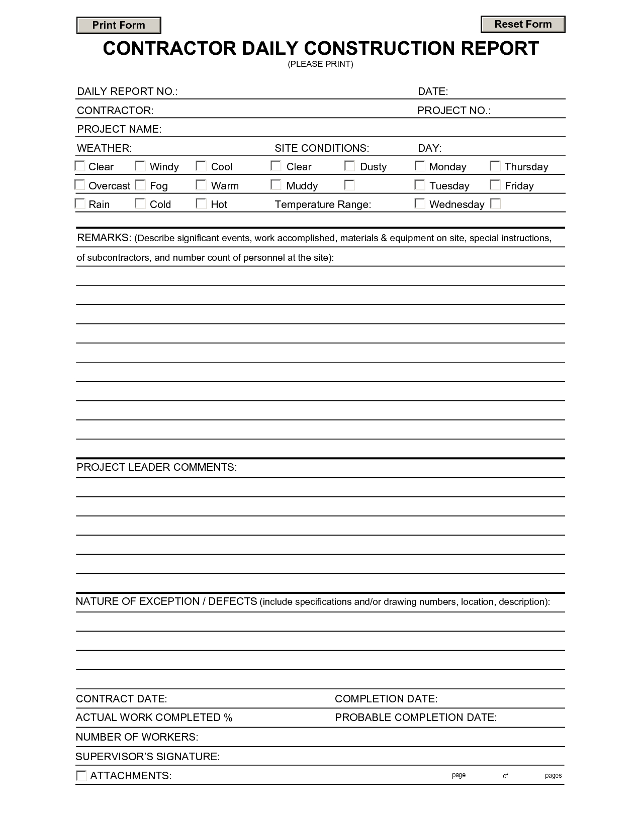 Construction Daily Report Template | Report Template, Daily For Daily Site Report Template