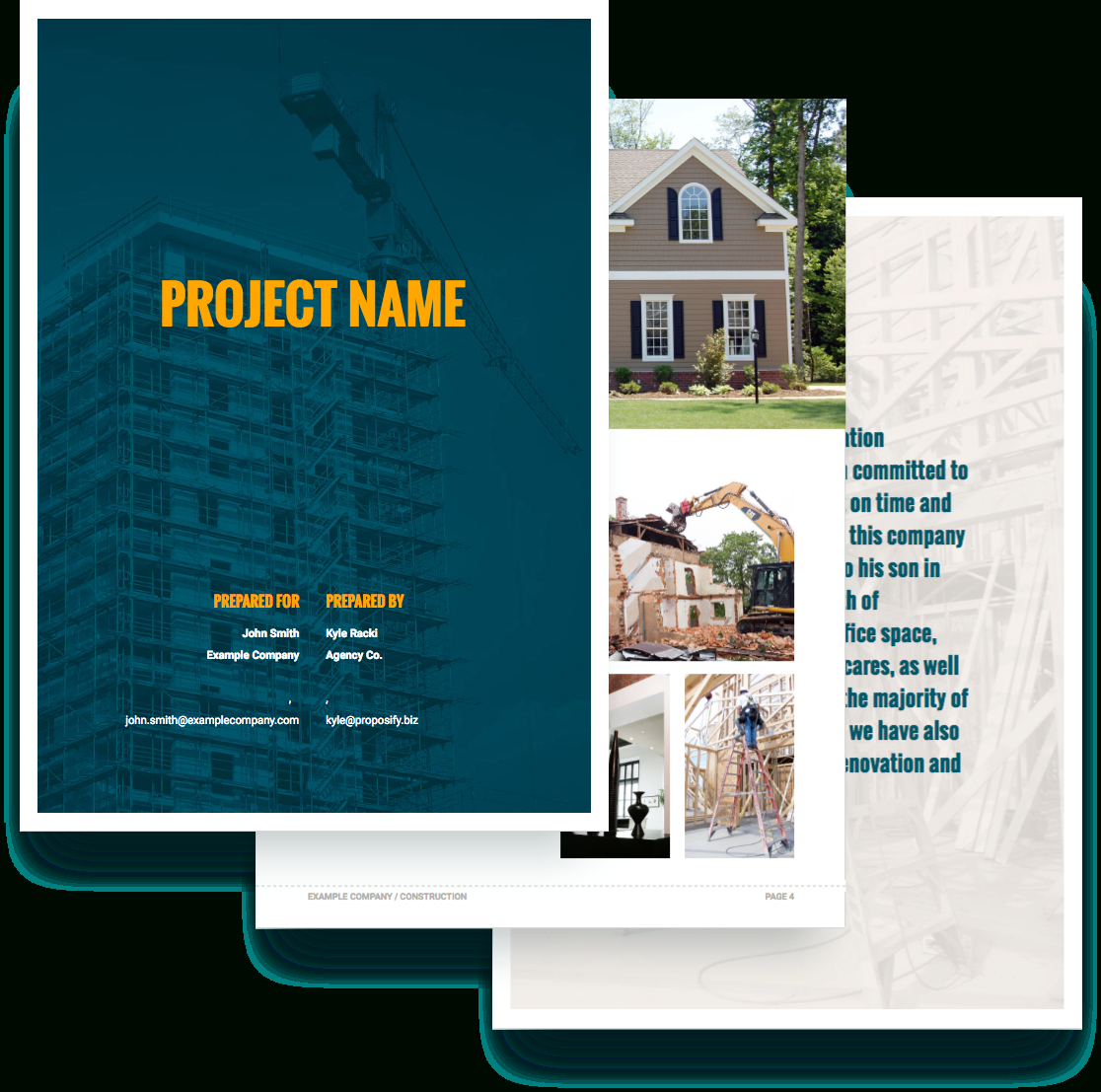 Construction Proposal Software – Proposify Helps Build For Free Construction Proposal Template Word