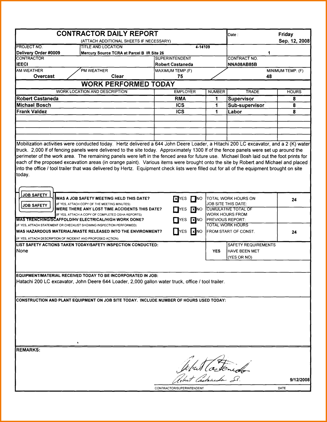 Construction Superintendent Daily Log Template Templates New Throughout Superintendent Daily Report Template