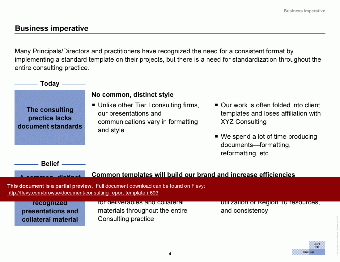 Consulting Report Template I (Powerpoint) Pertaining To Mckinsey Consulting Report Template