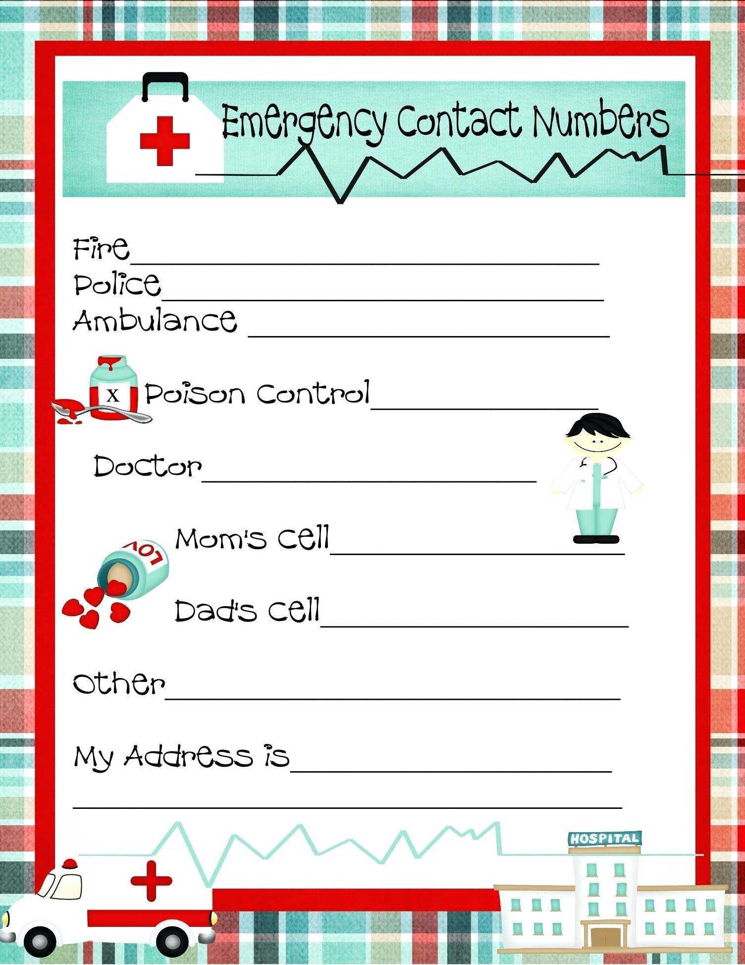 Contact Card Template 650*841 – In Case Of Emergency Card Regarding In Case Of Emergency Card Template