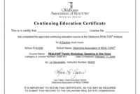Continuing Education Certificate Template | Free Download for Continuing Education Certificate Template