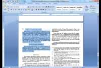 Convert A Paper Into Ieee - Quick Conversion Guide for Ieee Template Word 2007