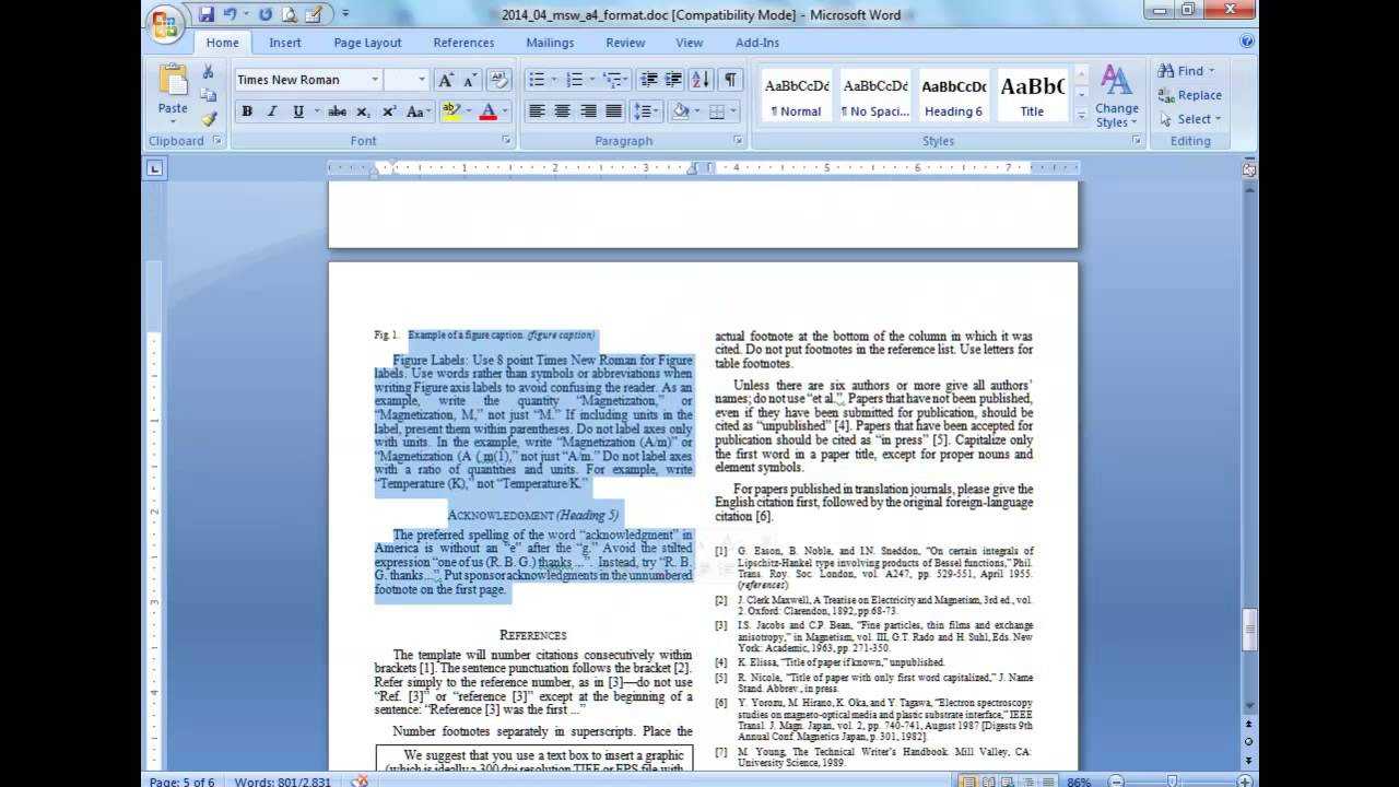 Convert A Paper Into Ieee – Quick Conversion Guide For Ieee Template Word 2007