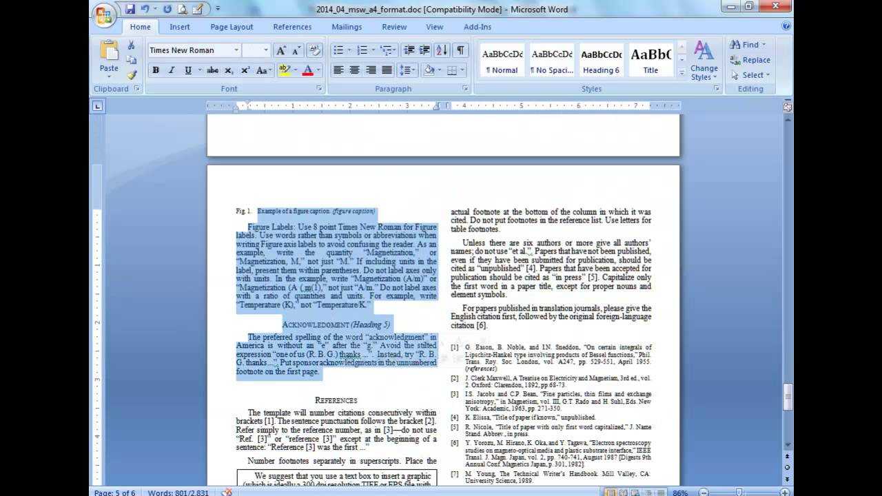 Convert A Paper Into Ieee – Quick Conversion Guide Intended For Template For Ieee Paper Format In Word