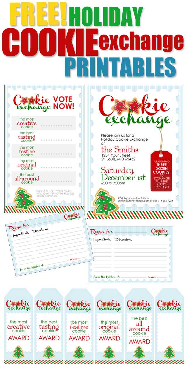 Cookie Exchange Party {Free Printables} - How To Nest For Less™ With Regard To Cookie Exchange Recipe Card Template