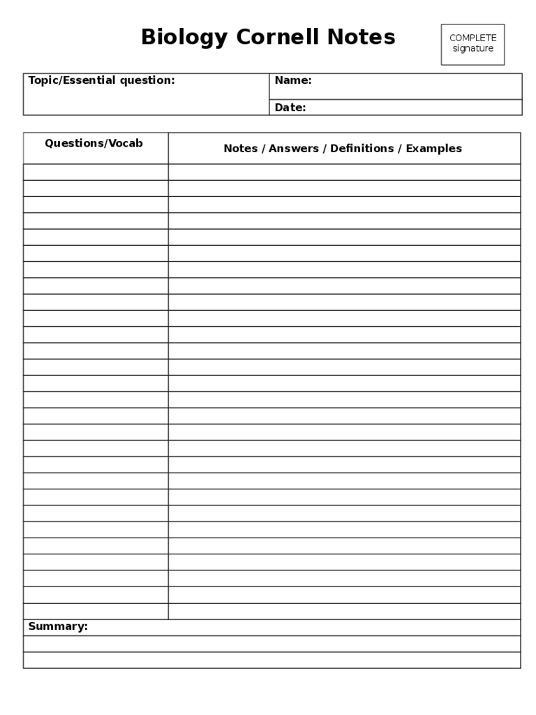 Cornell Notes Template – 8 Free Templates In Pdf, Word With Cornell Note Template Word