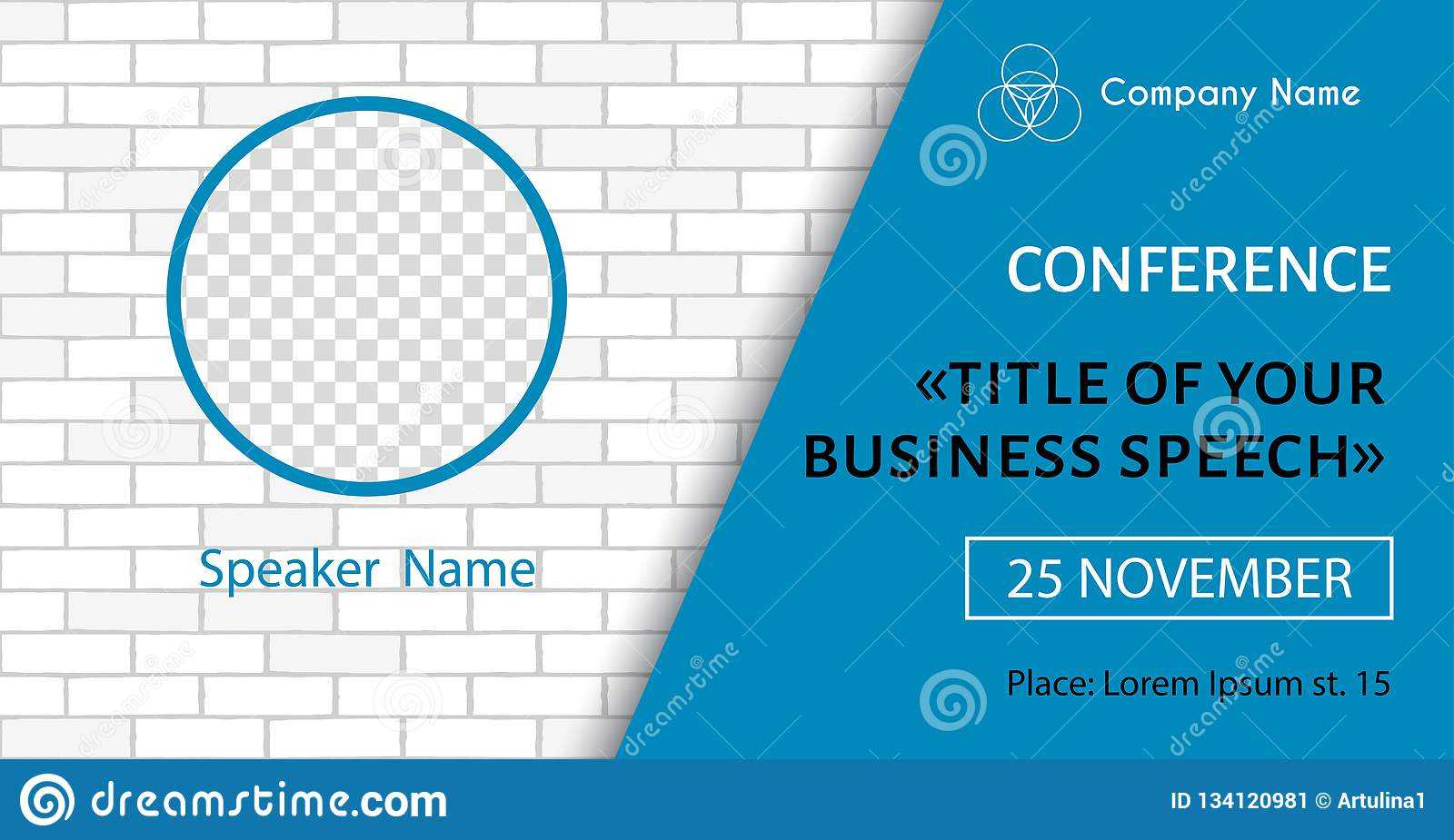 Corporate Announcement Poster Template. Vector Flyer For For Event Banner Template