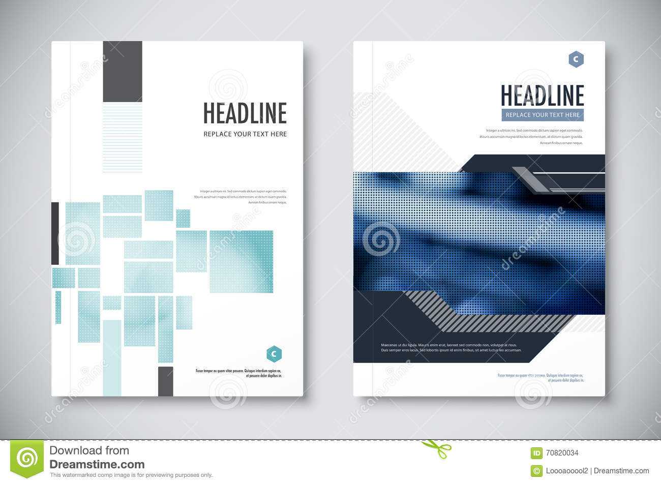 Corporate Annual Report Template Design. Corporate Business Inside Illustrator Report Templates
