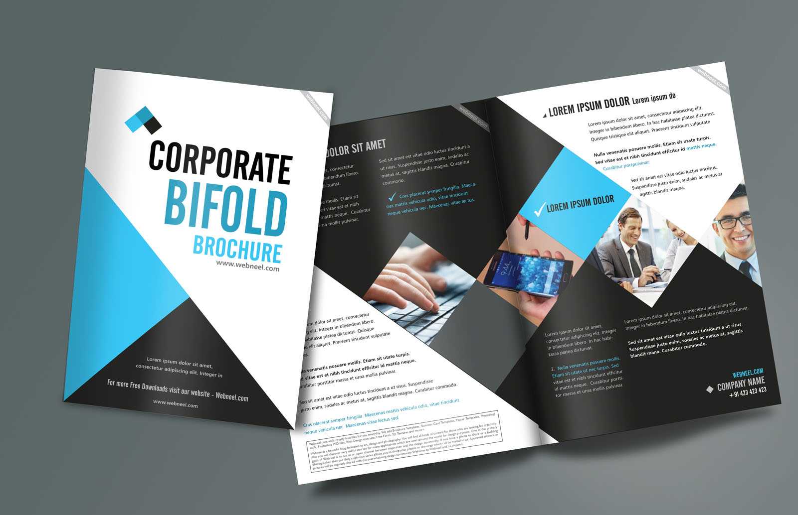 Corporate Bifold Brochure Design Templates – Freedownload Pertaining To E Brochure Design Templates