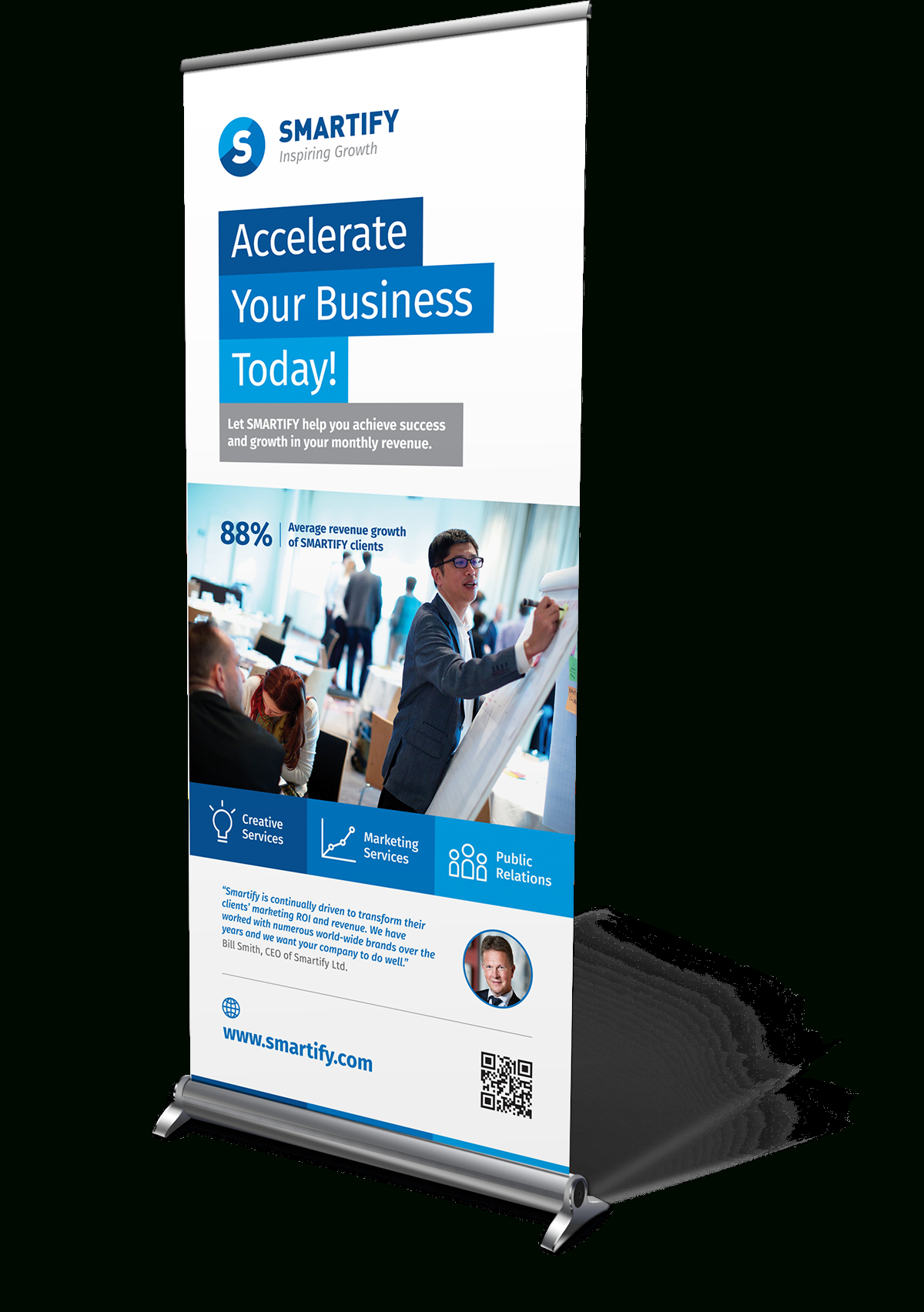 Corporate Business Roll Up Banners Template For Download For Retractable Banner Design Templates