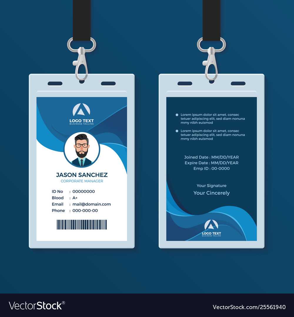 Corporate Id Card Design Template Pertaining To Company Id Card Design Template