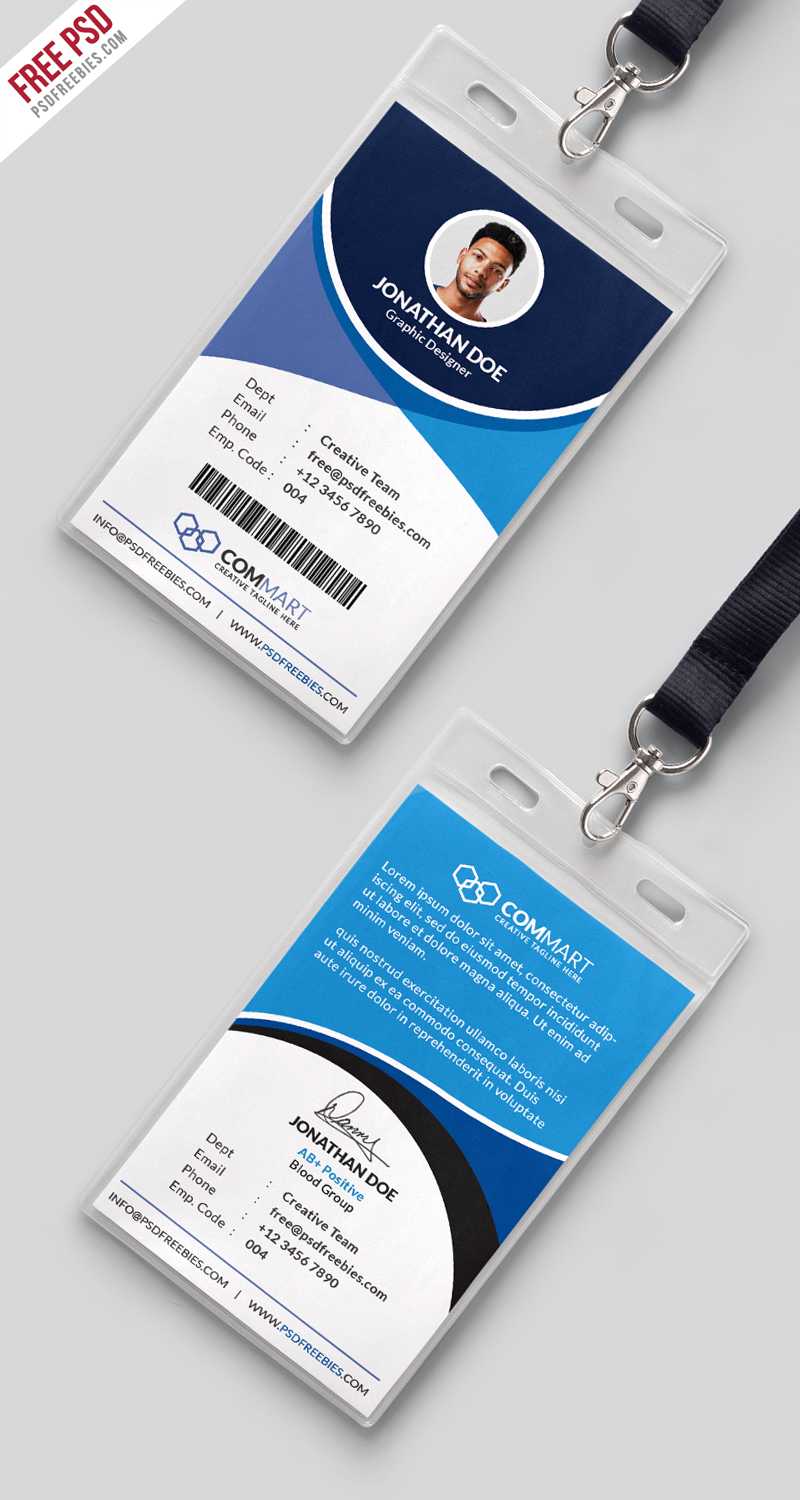 Corporate Office Identity Card Template Psd | Psdfreebies With Id Card Design Template Psd Free Download