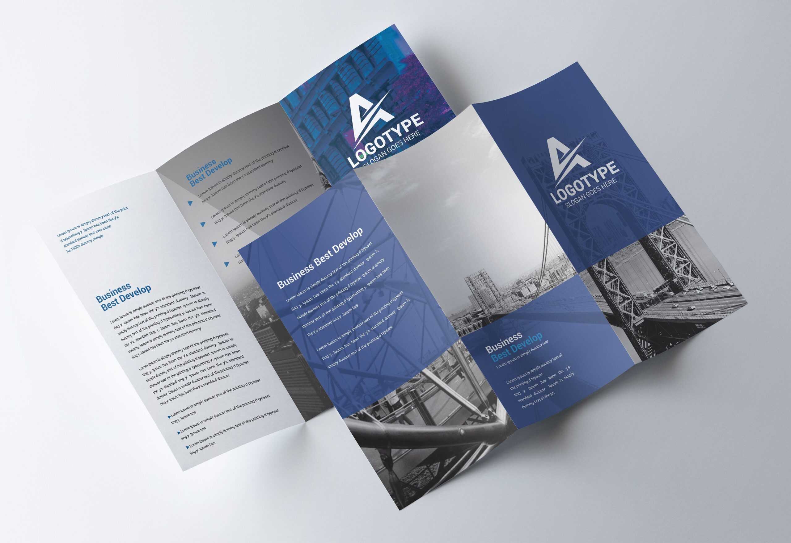 Corporate Tri Fold Brochure – Psd Template – Free Psd Flyer Intended For 3 Fold Brochure Template Psd