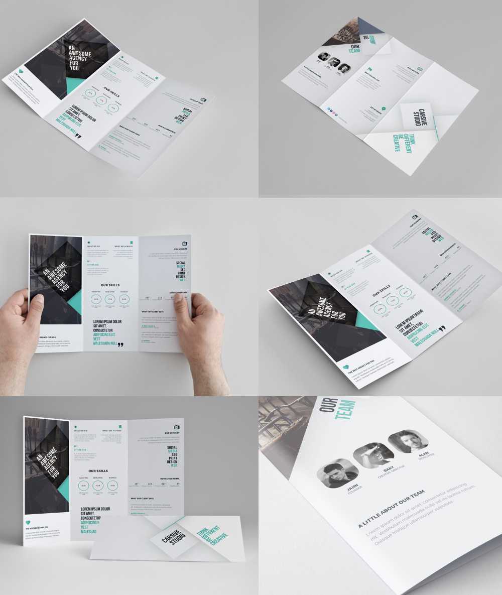 Corporate Tri Fold Brochure Template Free Psd At With 3 Fold Brochure Template Psd Free Download